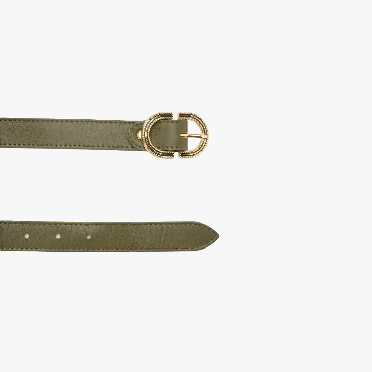 Oliwkowy pasek damski