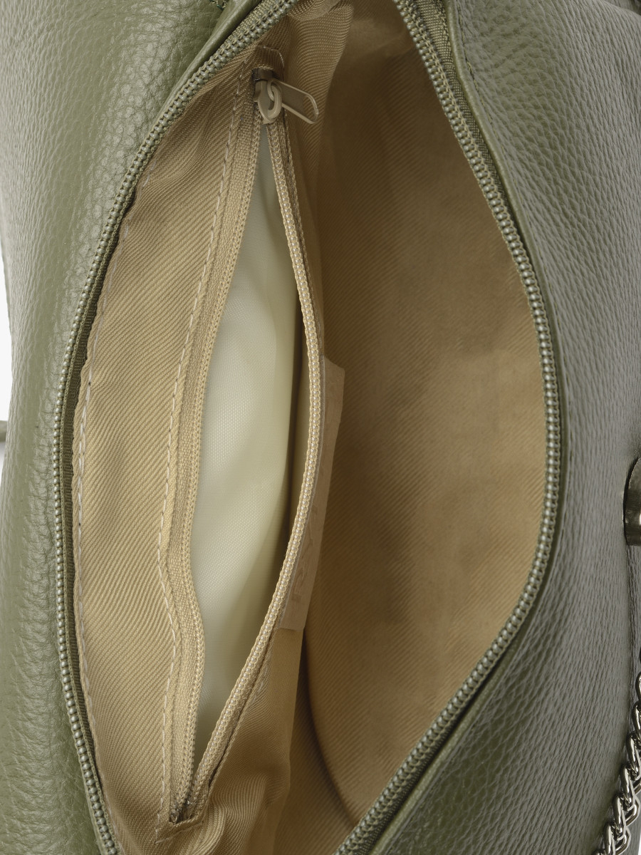 Maa oliwkowa torebka z ańcuszkiem