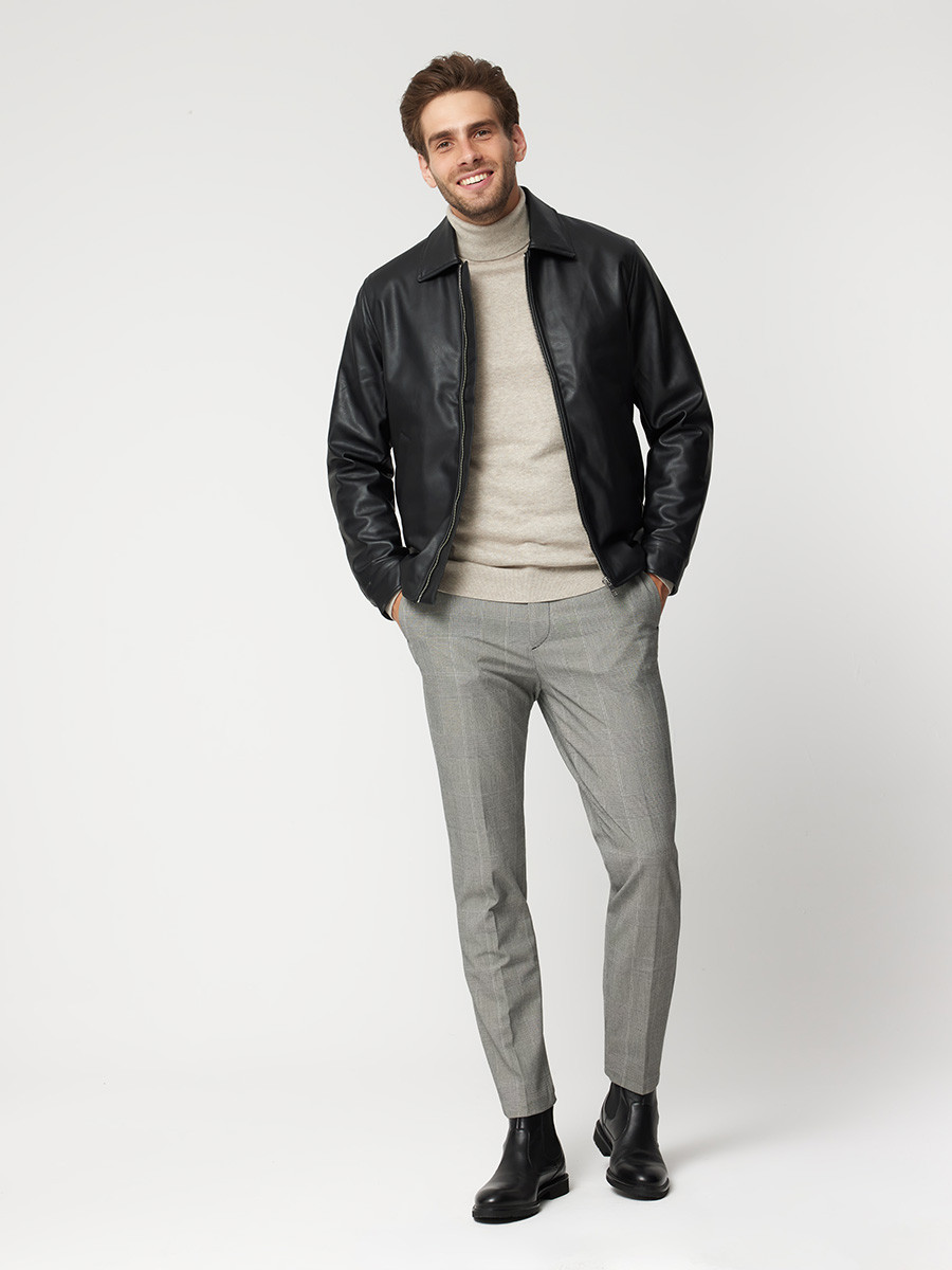 Czarne sztyblety mskie na lekkiej podeszwie