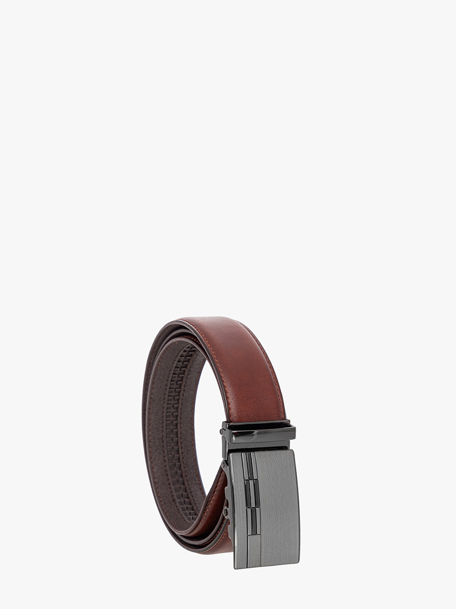 Ciemnobrzowy pasek mski