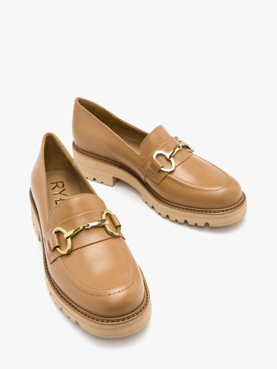 Beowe mokasyny ze zot ozdob