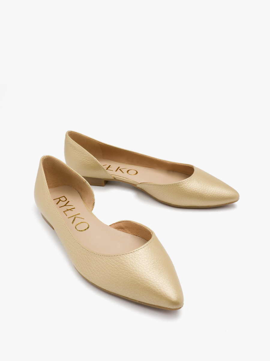 Zote baleriny z ozdobn cholewk