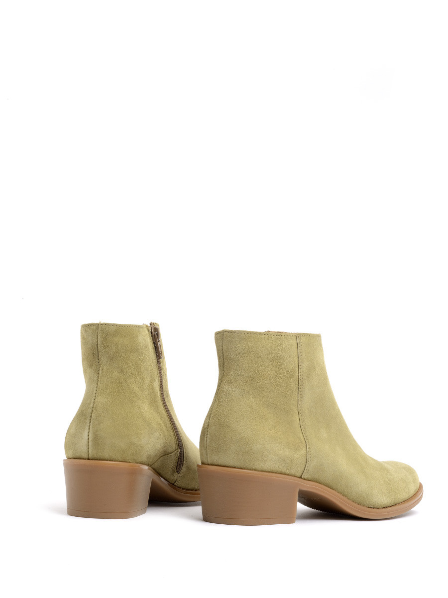 Oliwkowe botki damskie