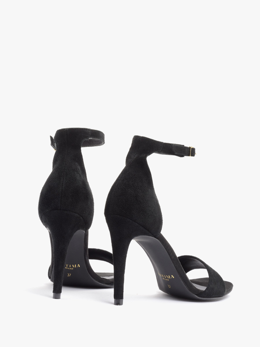 Czarne sanday na szpilce