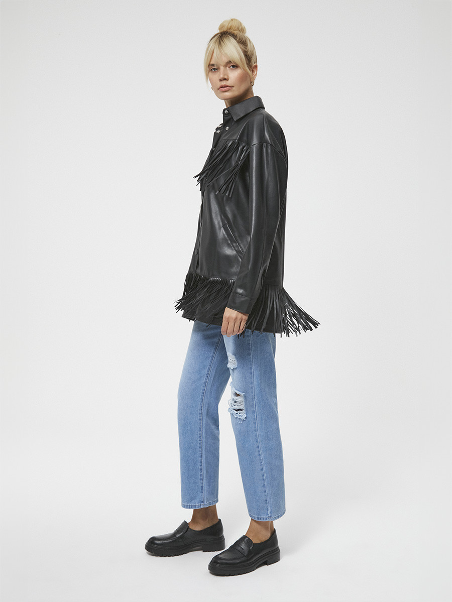 Czarne mokasyny na lekkiej podeszwie