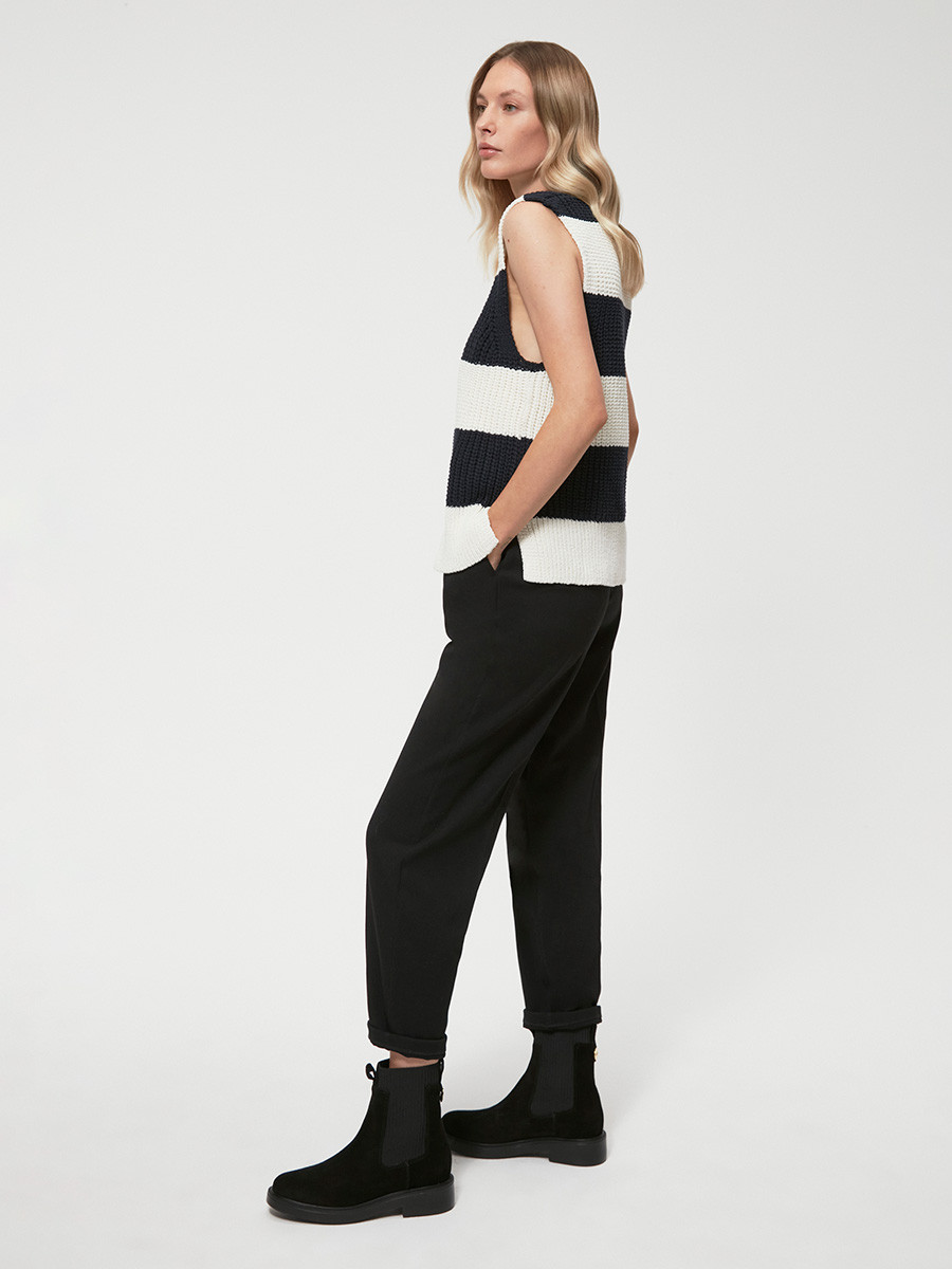 Czarne sztyblety damskie z elastyczn gum