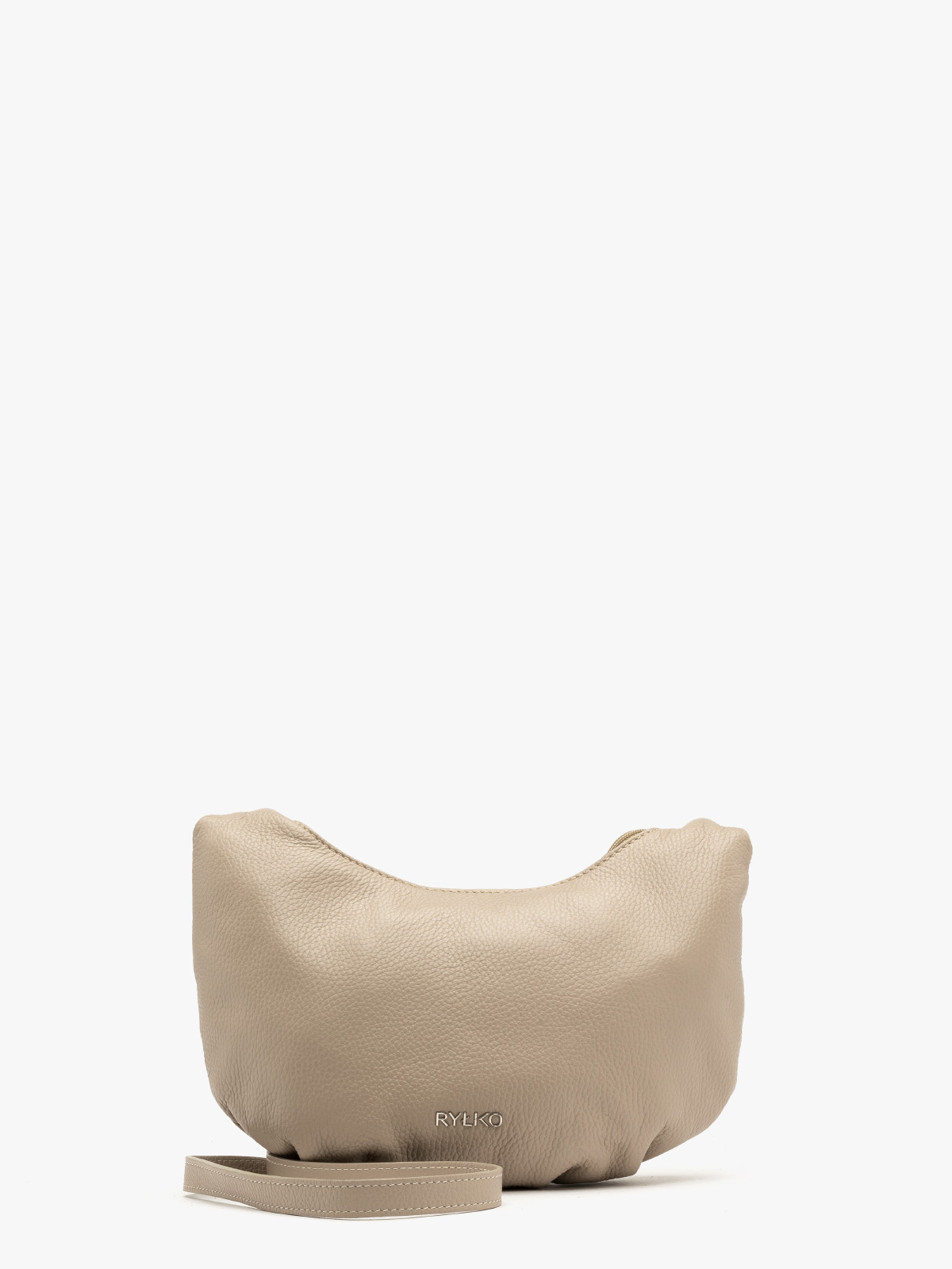 Beowa torebka ze srebrnymi detalami