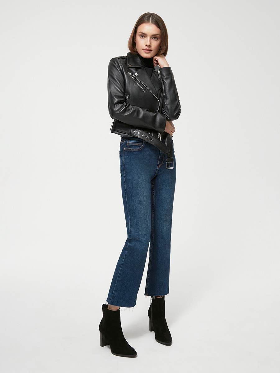 Czarne botki na supku