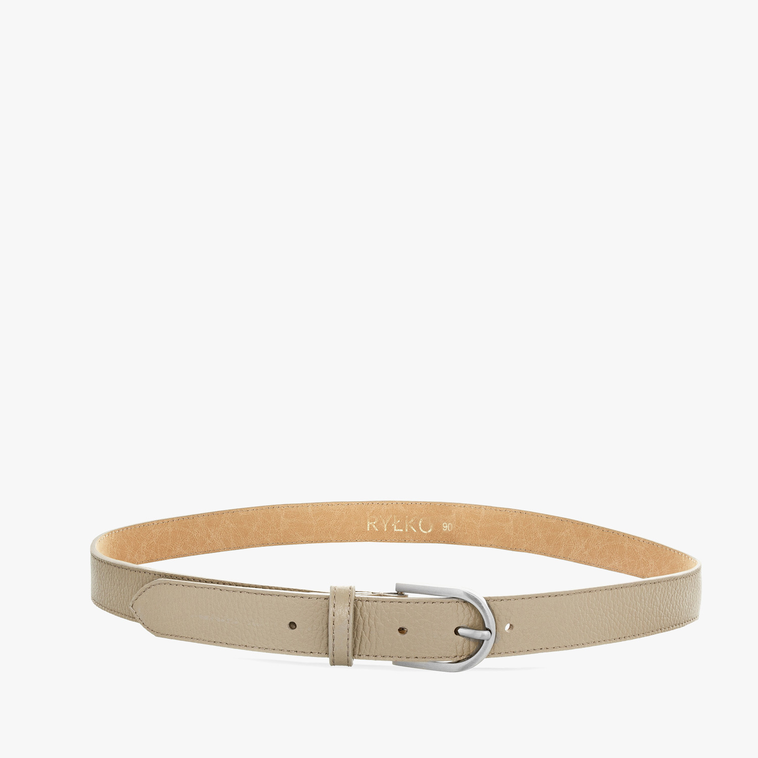 Ciemnobeowy pasek damski