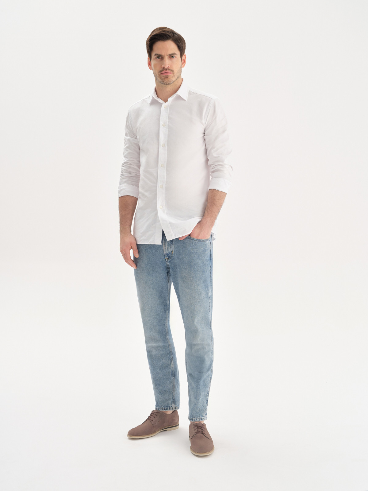 Szarobrzowe póbuty mskie