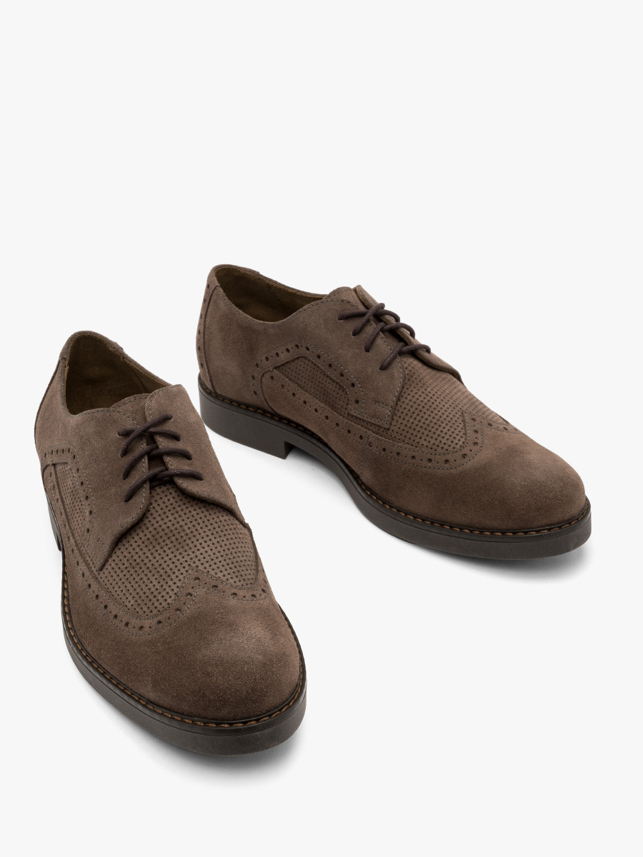 Szarobrzowe brogsy mskie