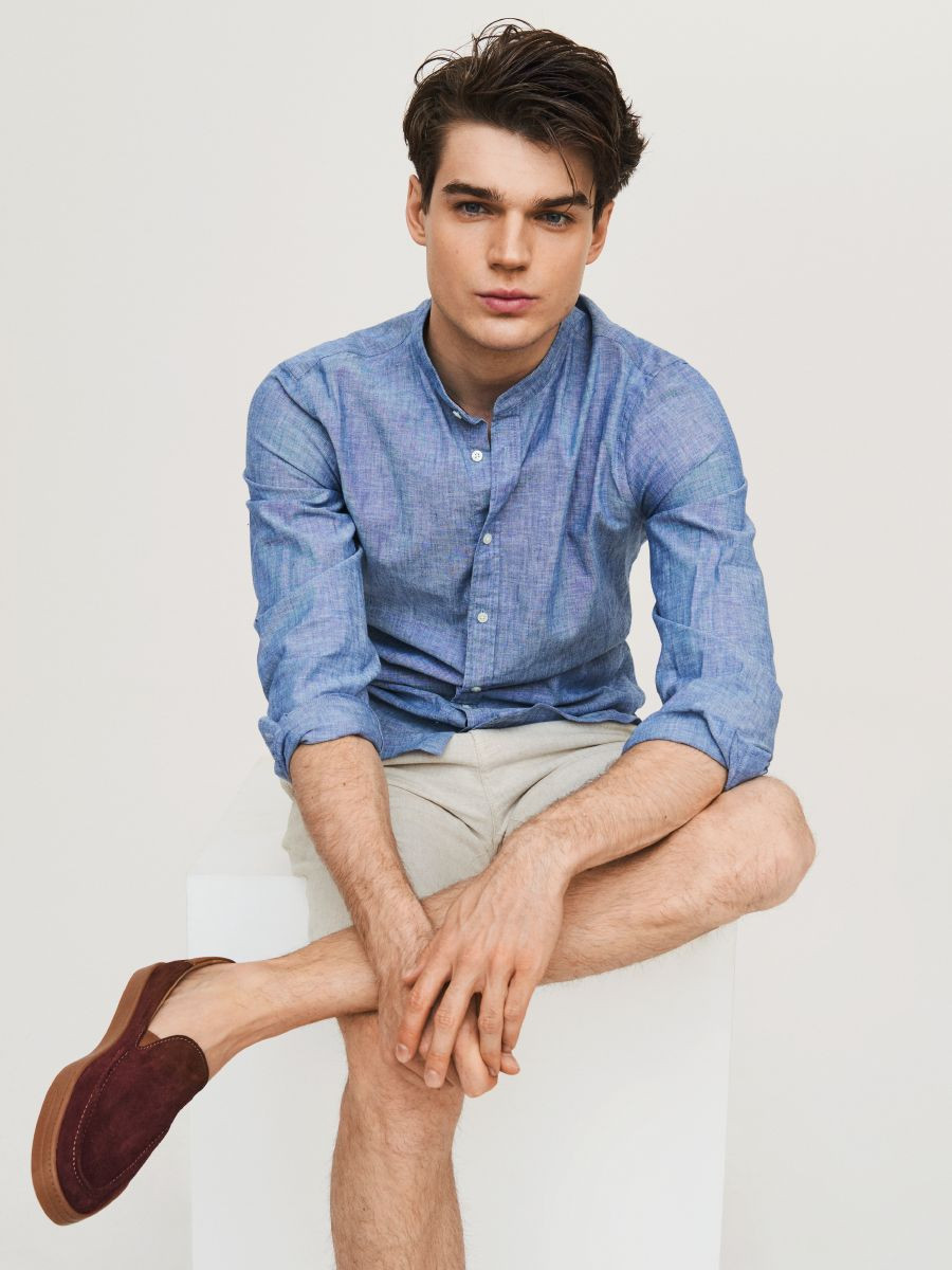 MSKIE MOKASYNY Z OZDOBNYM PRZESZYCIEM