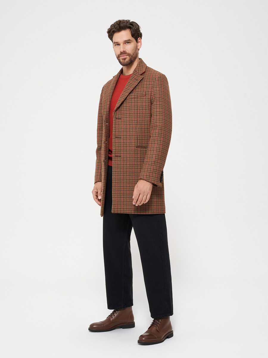 Brzowy trzewik mski na lekkiej podeszwie