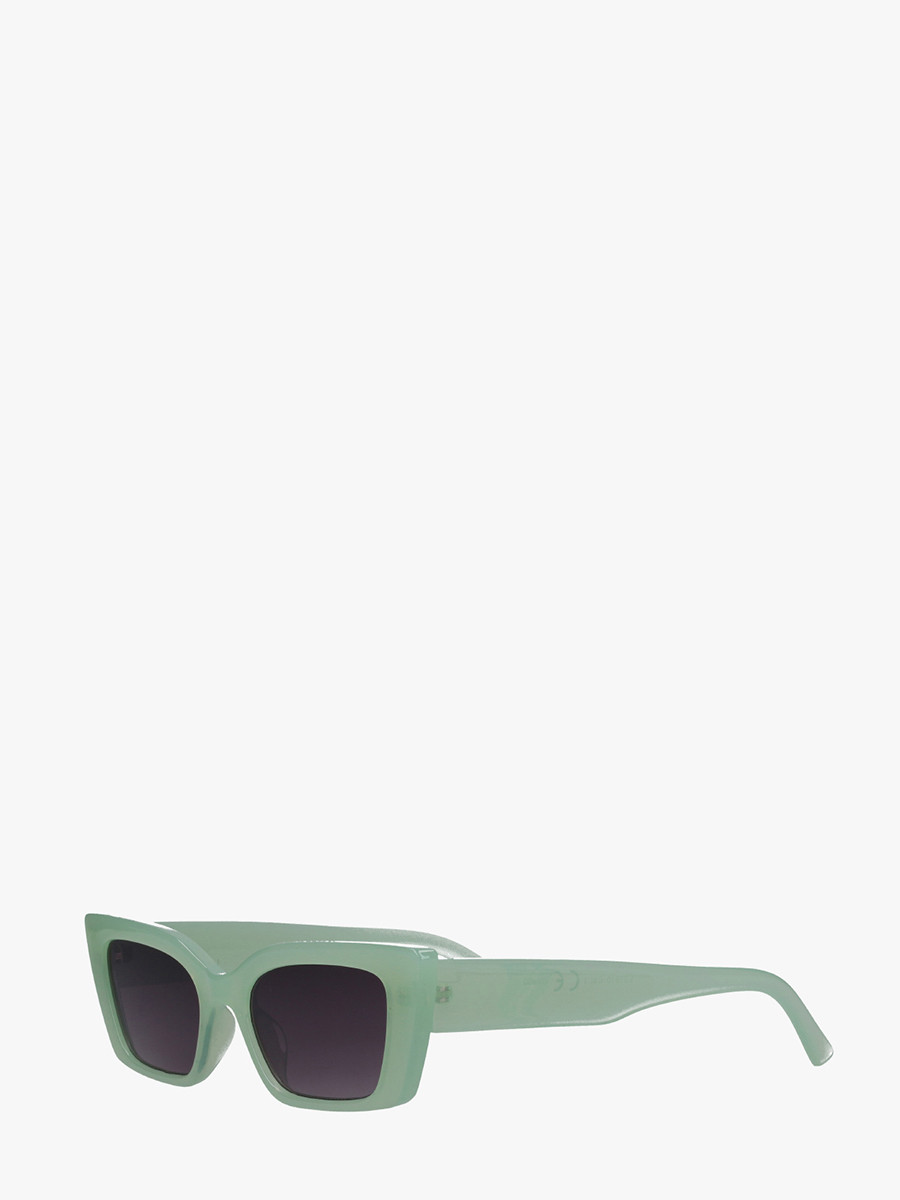 Okulary typu cat eye w zielonej oprawie