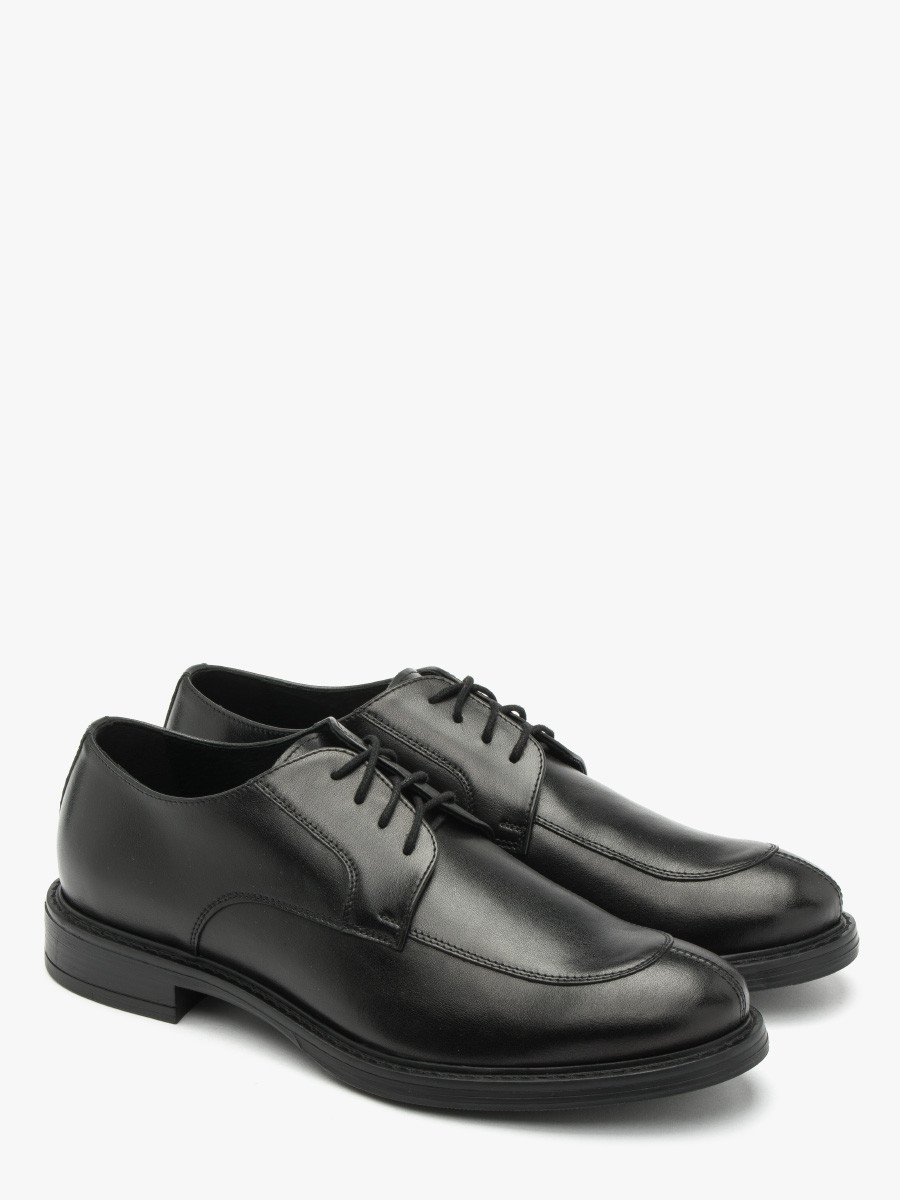 Czarne sznurowane póbuty mskie