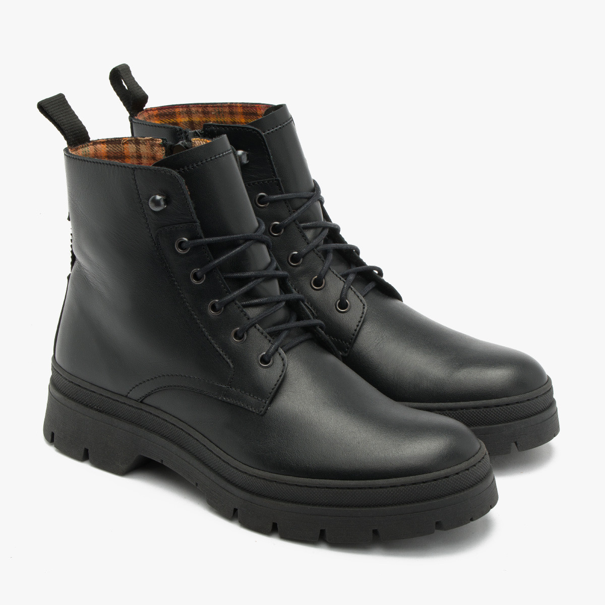 Czarne trzewiki mskie