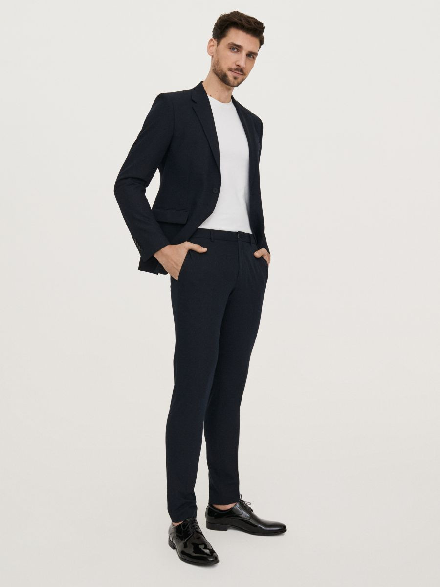 Czarne, lakierowane póbuty mskie