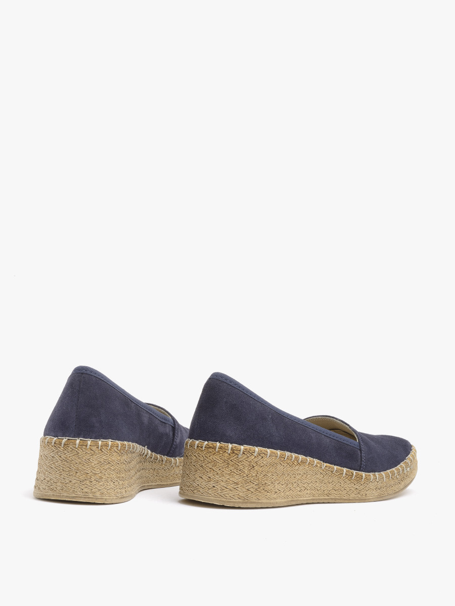 Granatowe espadryle na platformie