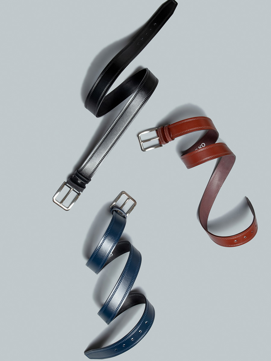 Ciemnobrzowy pasek mski