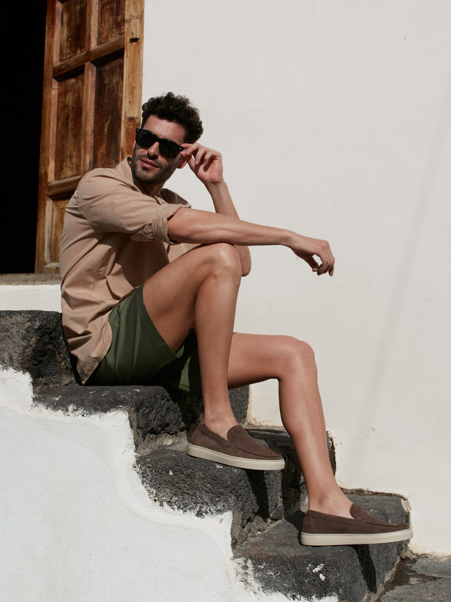 Szaro-brzowe póbuty mskie