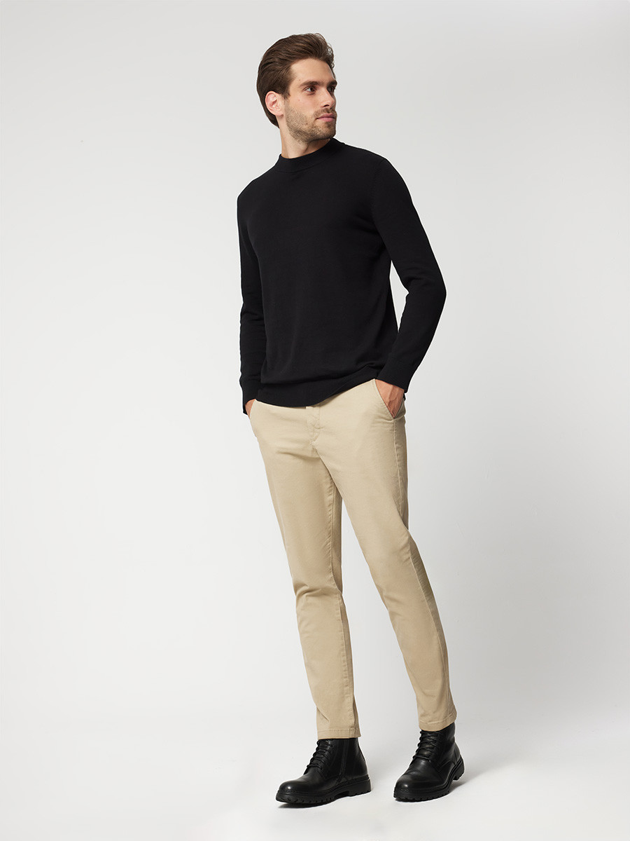 Czarne trzewiki mskie na lekkiej podeszwie