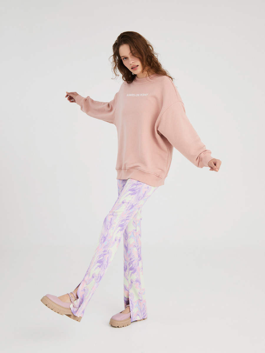 Róowe czóenka z ozdobnym zapiciem