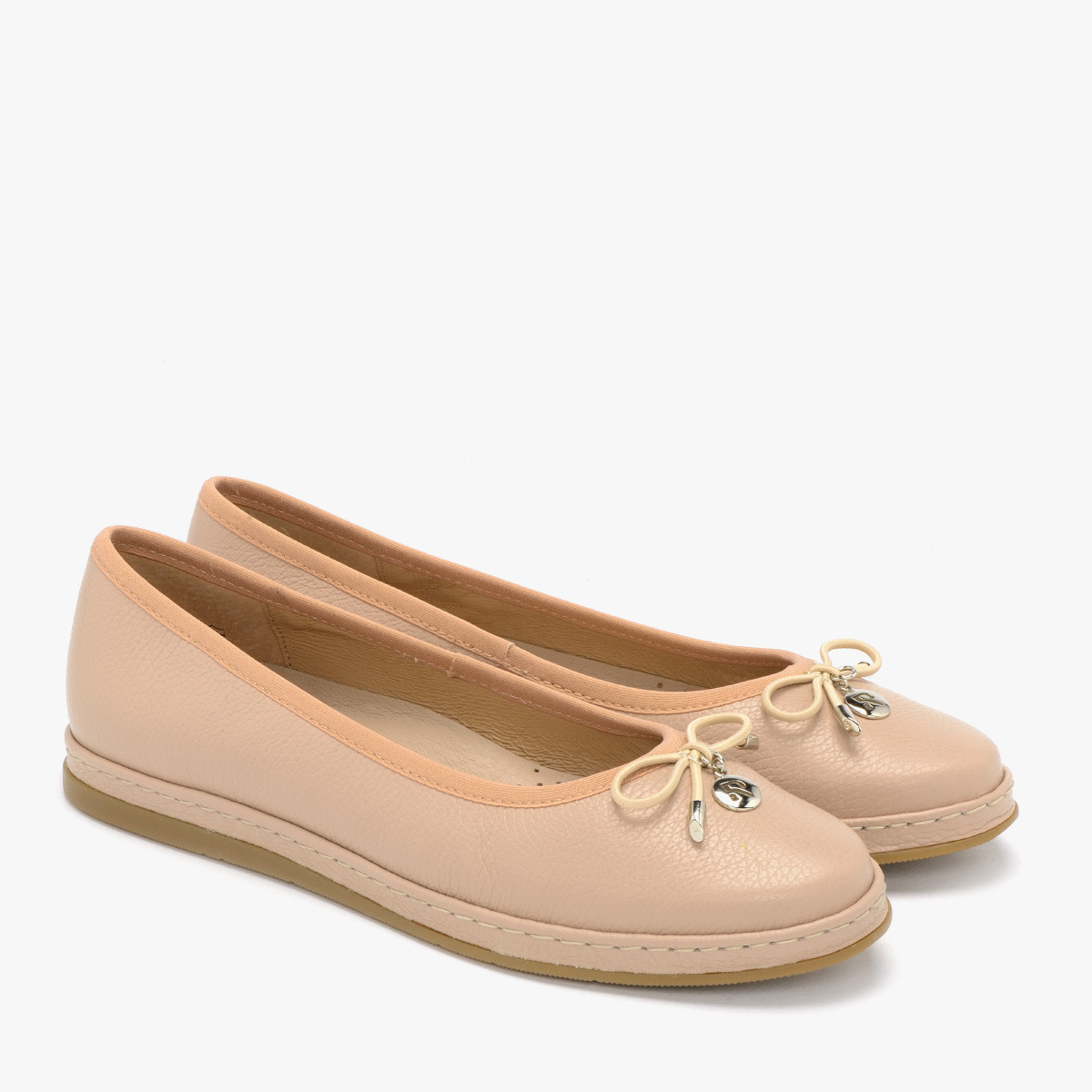 Róowe baleriny z kokardk