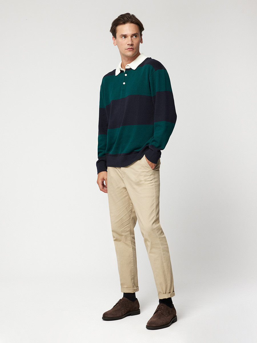 Ciemnobrzowe brogsy mskie