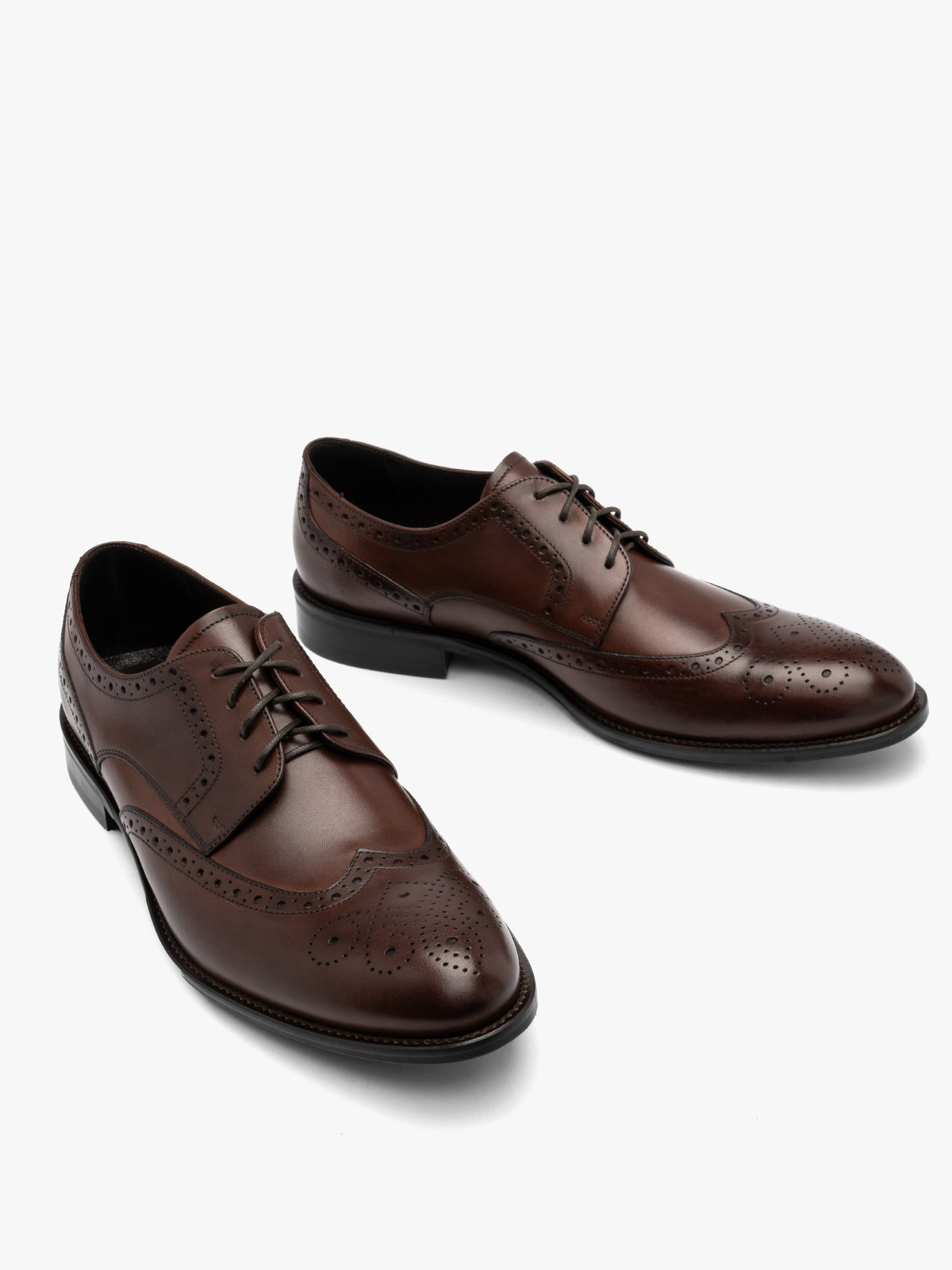 Brzowe, eleganckie grogsy mskie