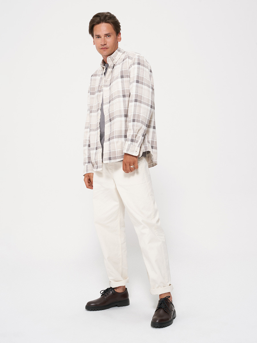 Ciemnobrzowe póbuty mskie na lekkiej podeszwie