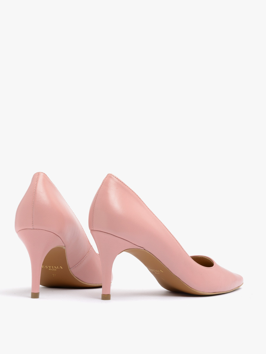 Róowe czóenko na wysokiej szpilce