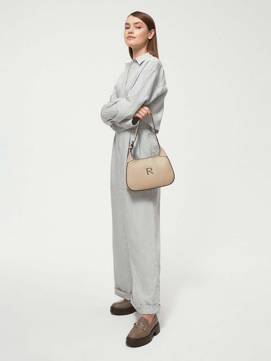 Beowy mokasyn ze zot ozdob