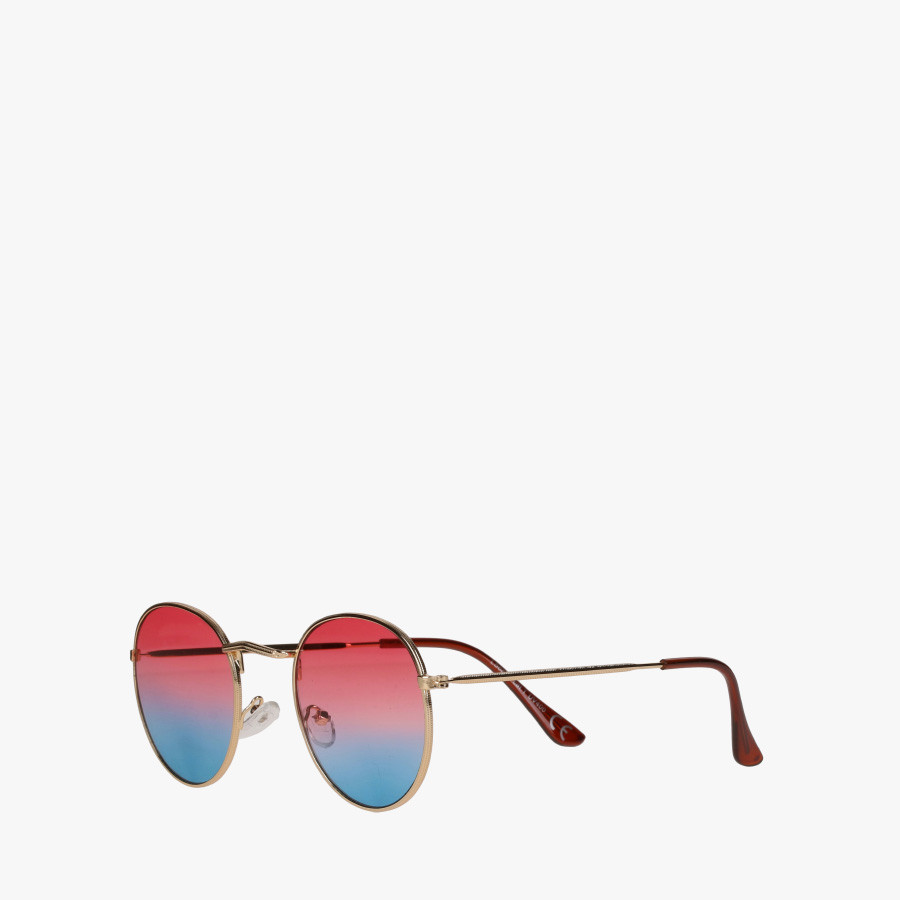 Dwukolorowe okulary przeciwsoneczne w okrgej oprawie