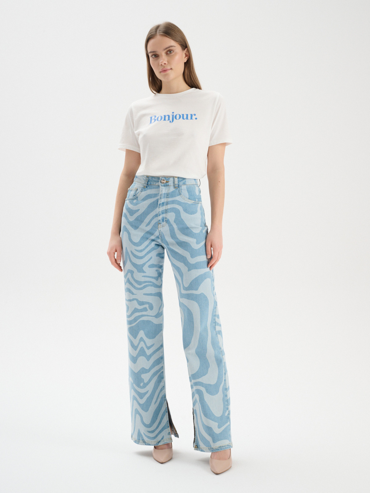 Beowe czóenka na szpilce