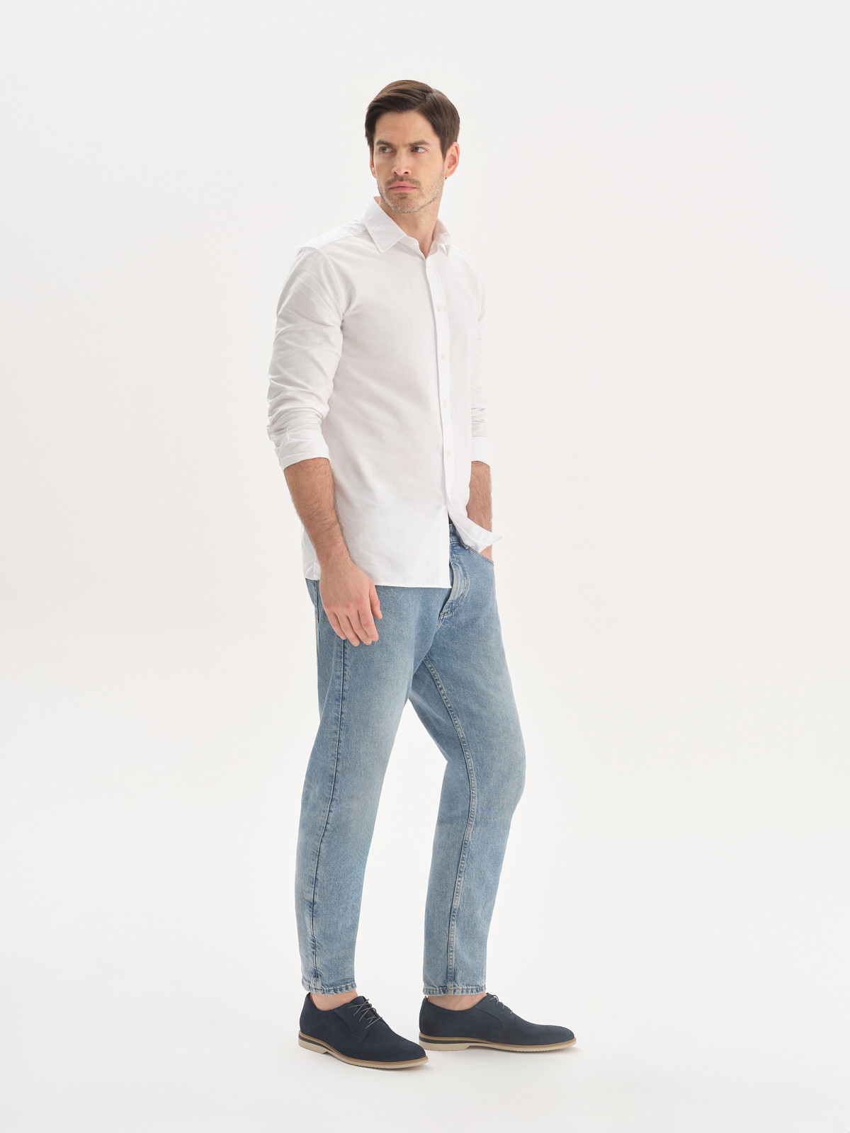 Granatowe póbuty mskie