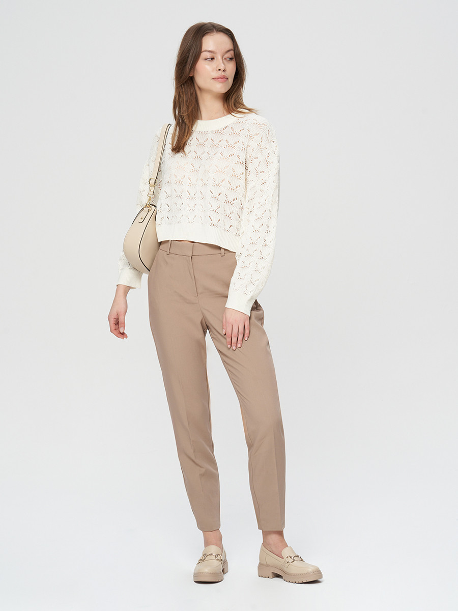 Beowy mokasyn ze zot ozdob