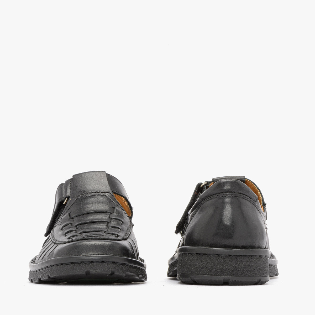 Czarne sanday mskie na rzepy