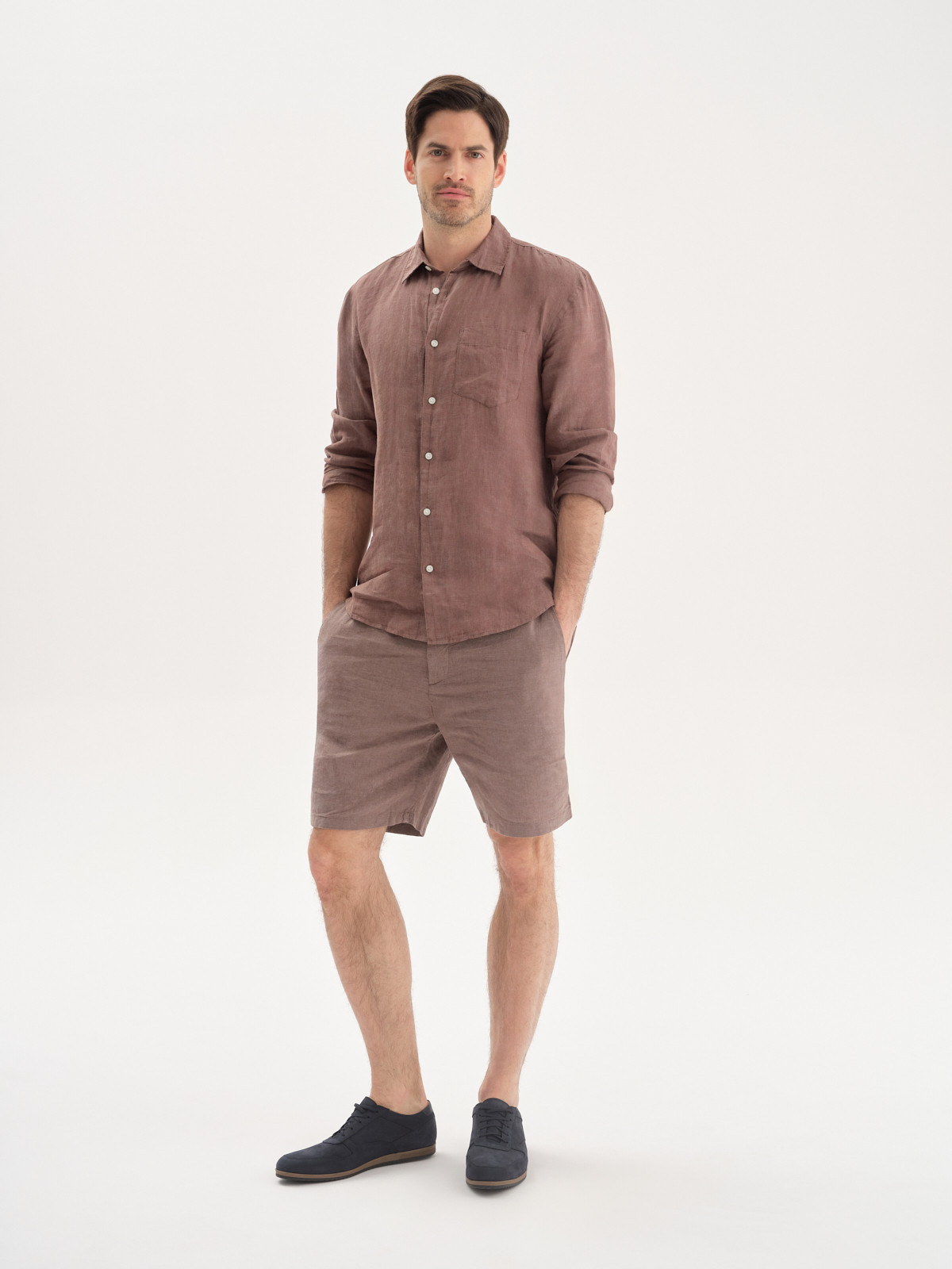 Granatowe póbuty mskie sportowe