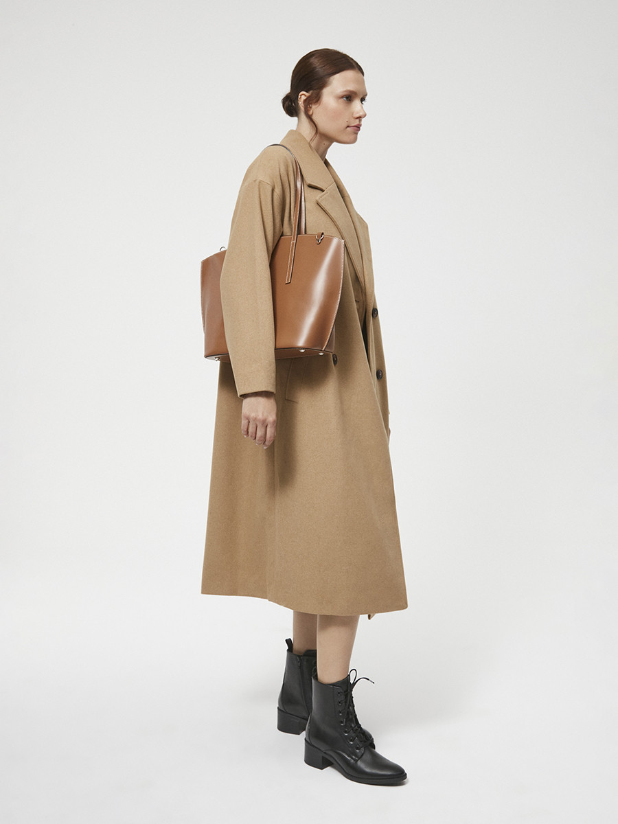 Brzowa pojemna torebka