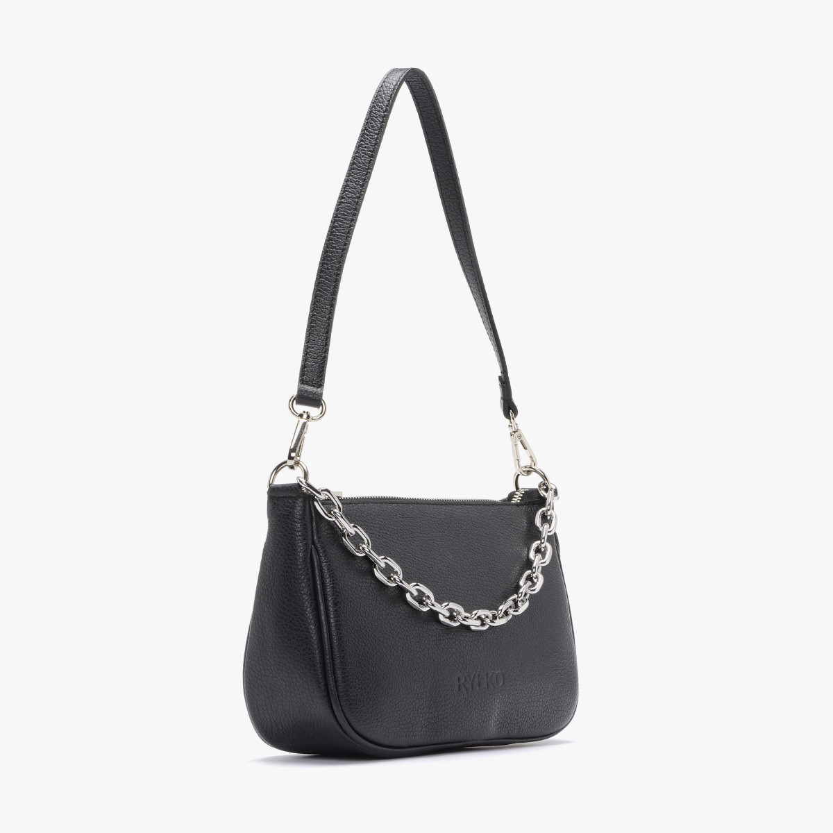 Torebka ze srebrnym ańcuchem