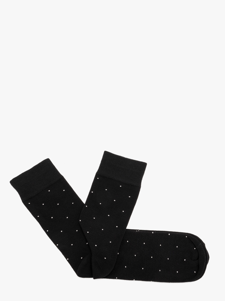 Czarne skarpety mskie w kropki