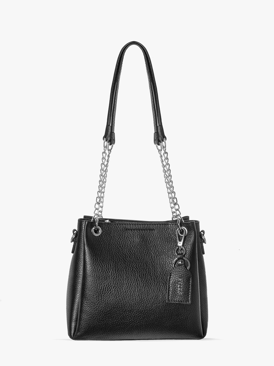 Czarna torebka na pasku z ańcuszkiem