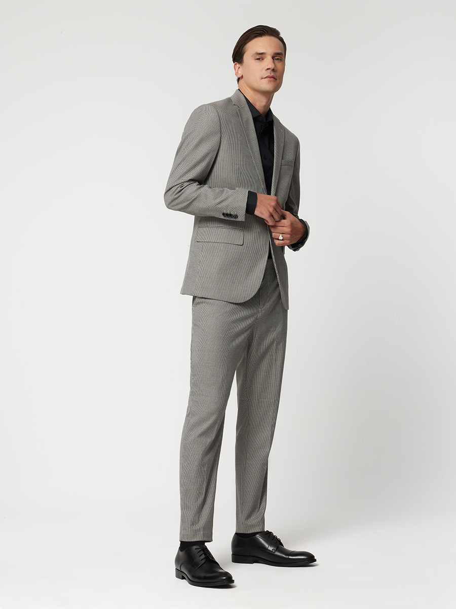 Czarne póbuty wizytowe mskie