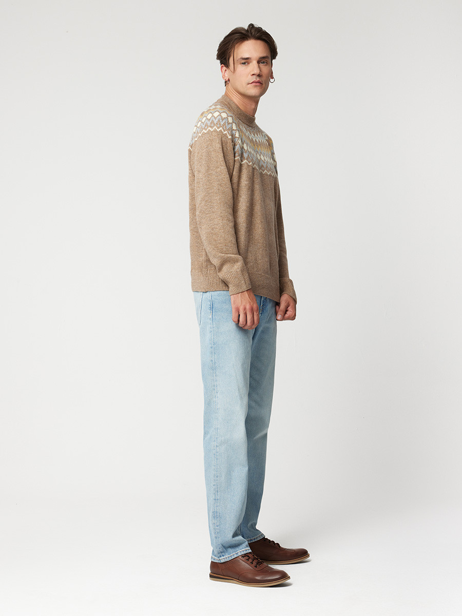 Brzowy póbut mski na lekkiej podeszwie