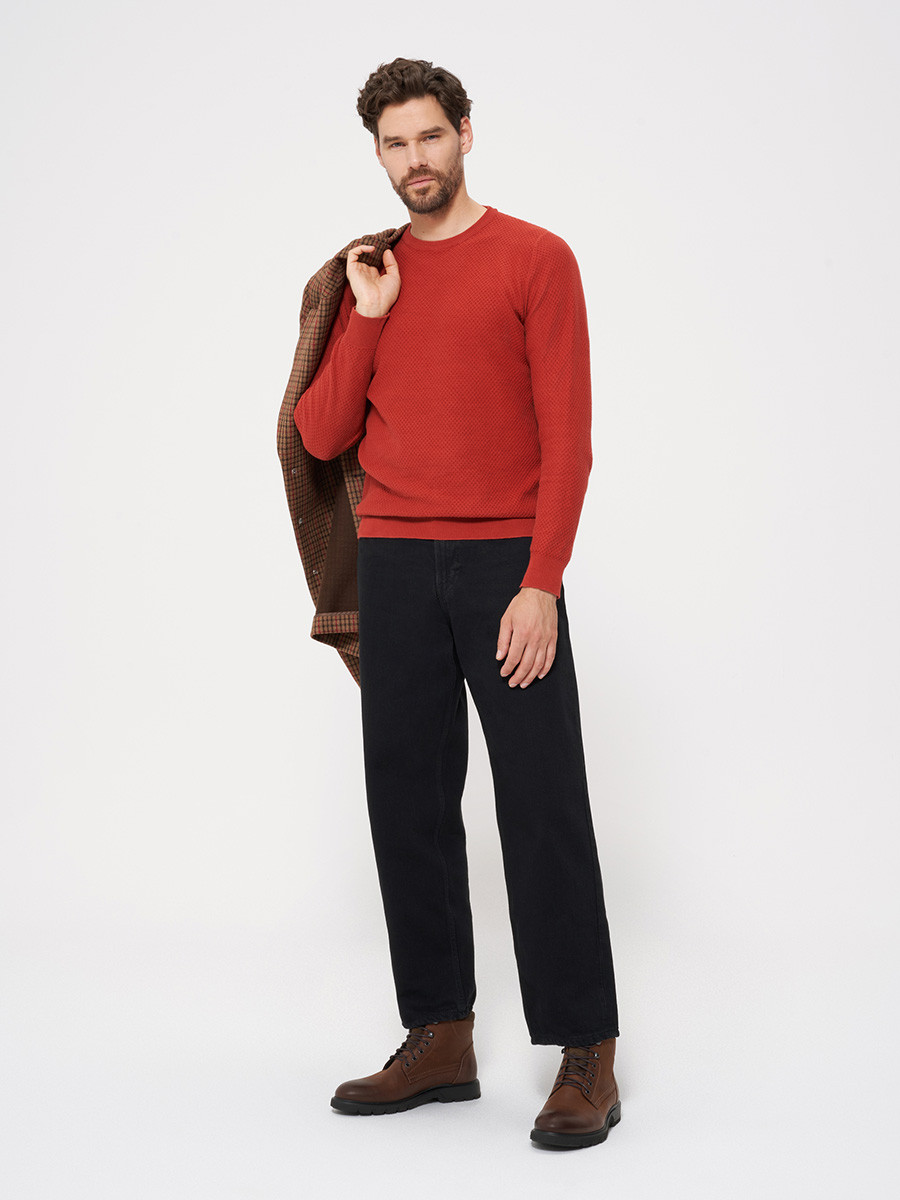 Brzowe trzewiki mskie z czonych skór