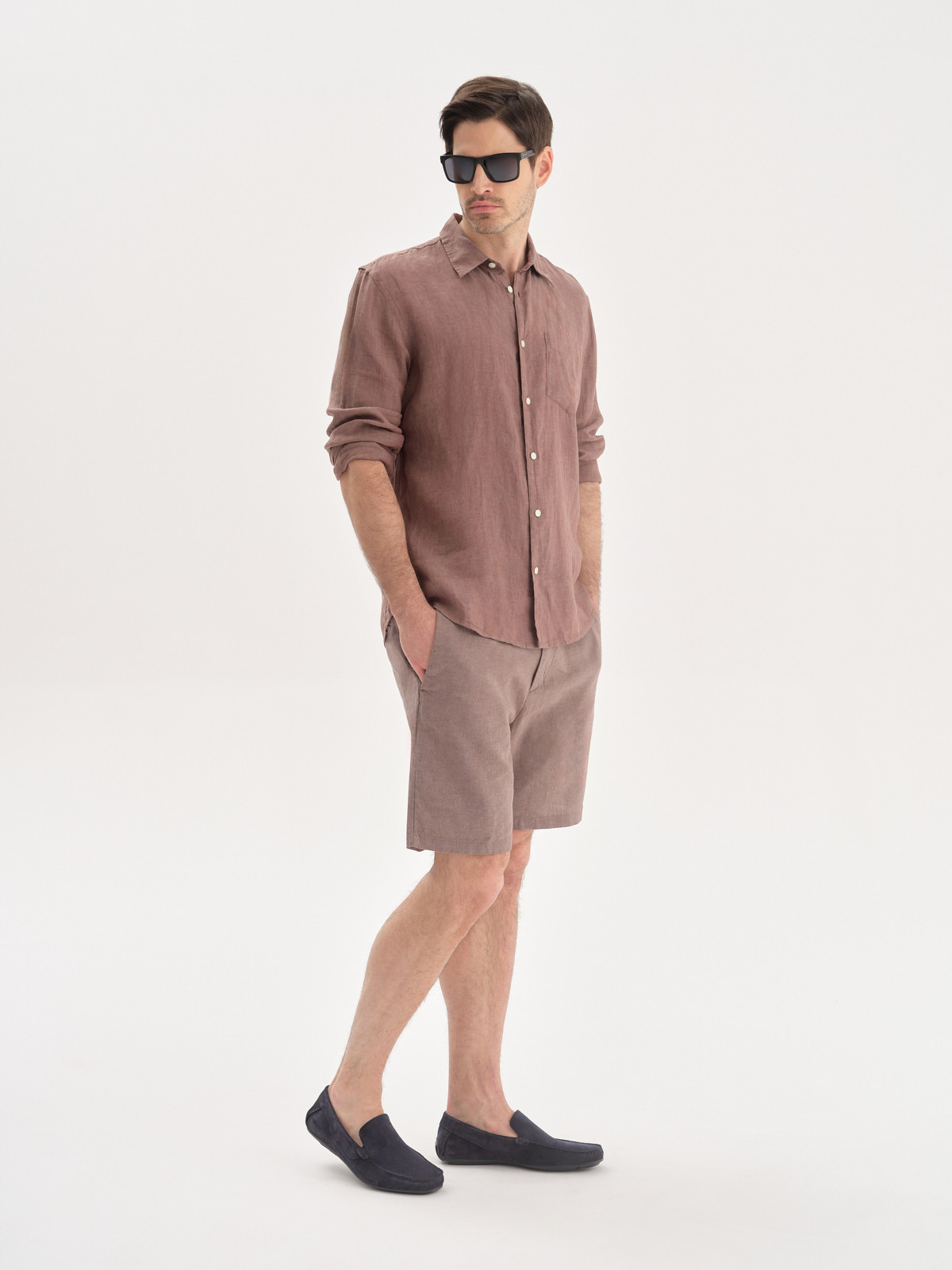 Granatowe mokasyny mskie