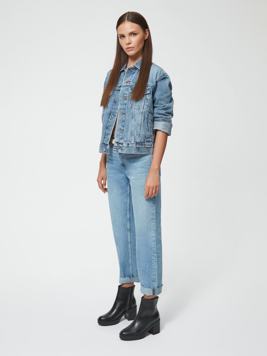 Czarne botki na masywnym obcasie