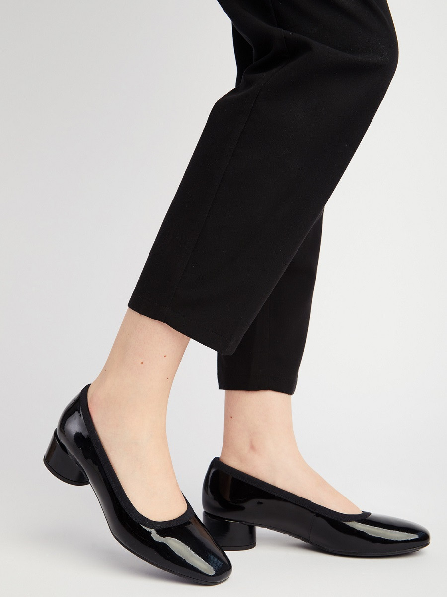 Czarne lakierowane czóenka