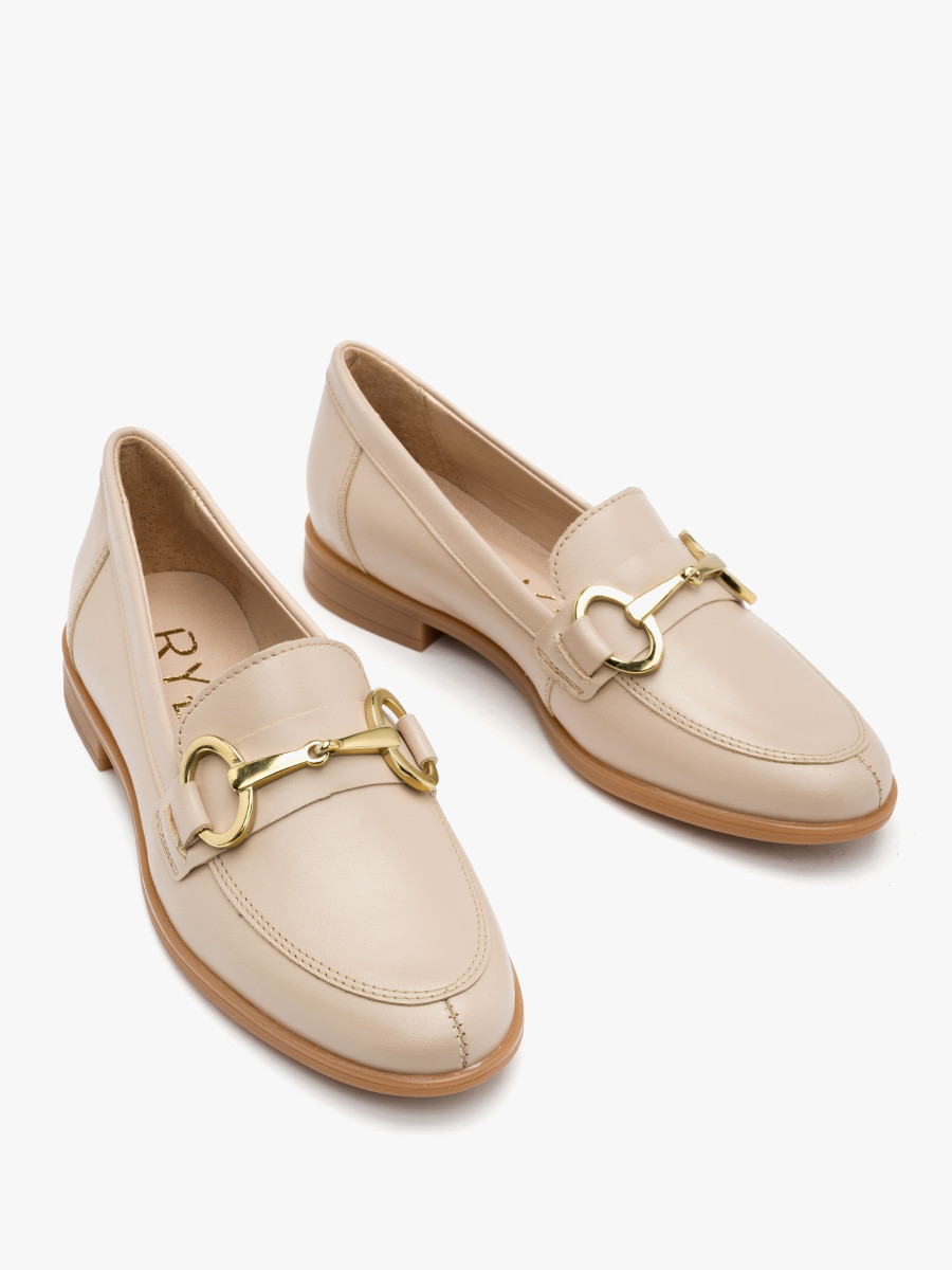 Beowe mokasyny ze zot ozdob