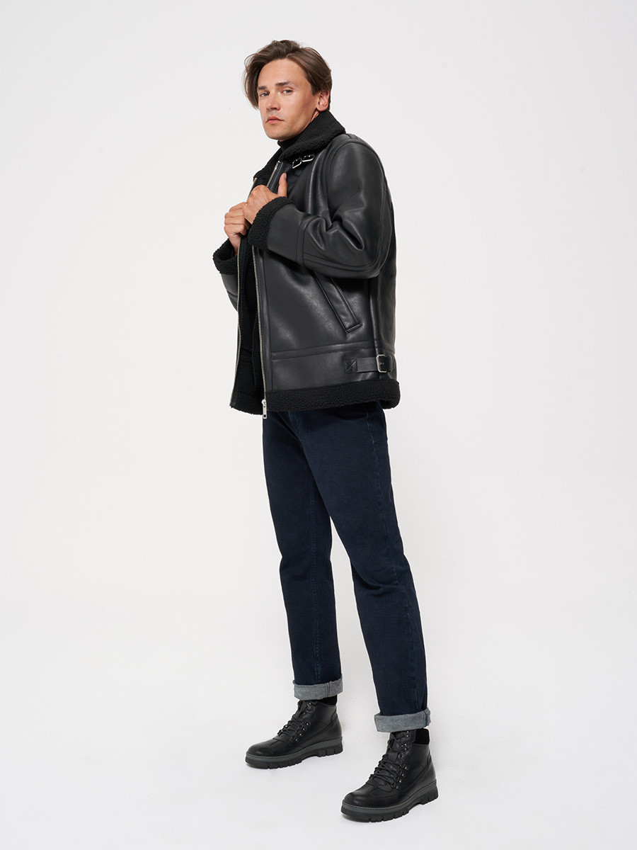 Czarne trzewiki mskie